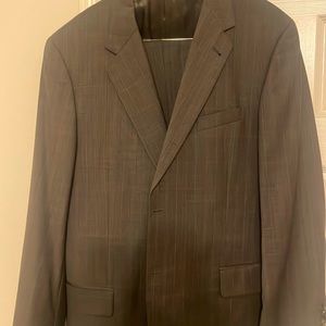 Joseph Abboud brown plaid suit
